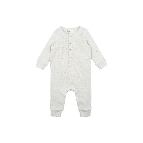 Speckle Rib Romper - Blue