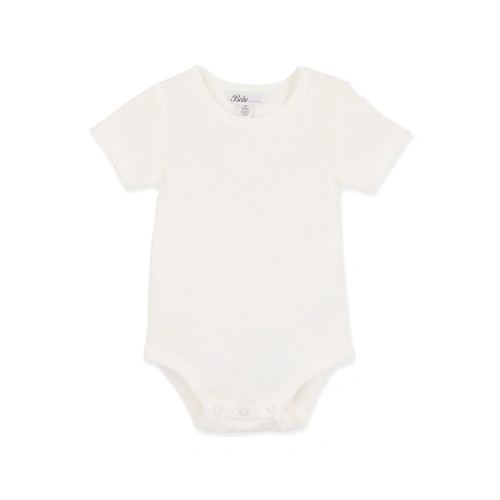 Roman Plain Rib  Bodysuit - Cloud