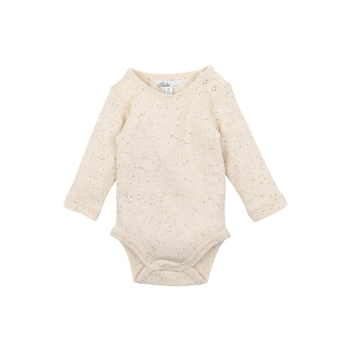 Speckle Rib Bodysuit - Latte