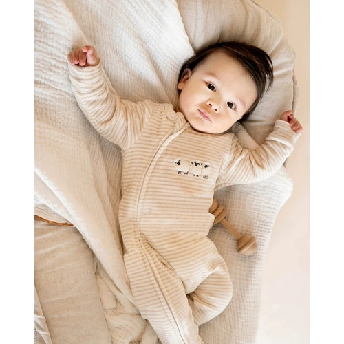 Onesie | Velour | Hunter Stripe