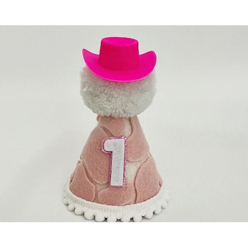 Party Hat - Barbie Cowgirl Felt First Birthday