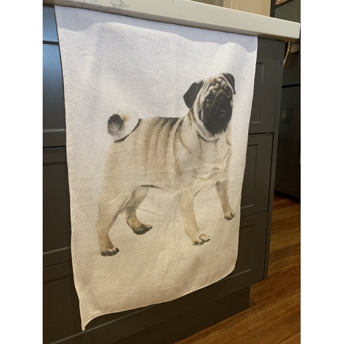 Pug Tea Towel