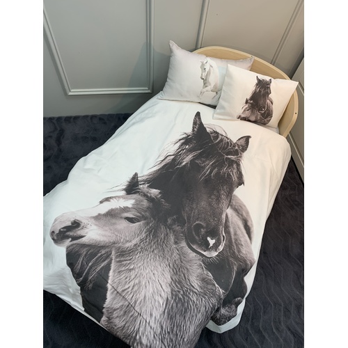 Horses Cot Quilt Cover Set