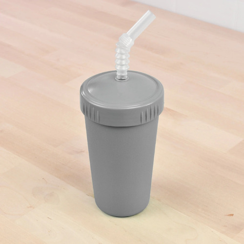 Re-Play Cup With Reusable Straw - Grey