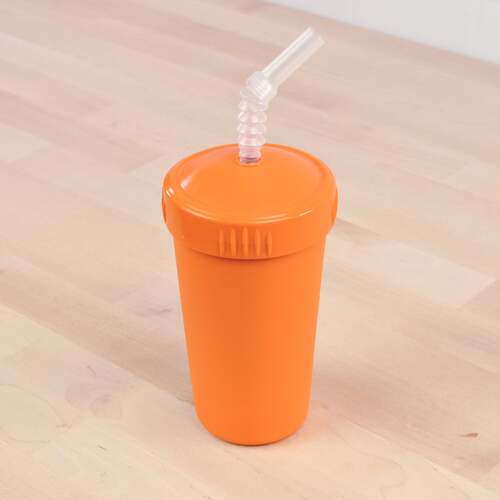 Re-Play Cup With Reusable Straw - Orange
