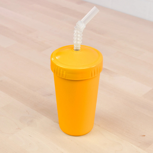 Re-Play Cup With Reusable Straw - Sunny Yellow