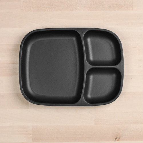 Re-Play Large Divided Tray Plate - Black