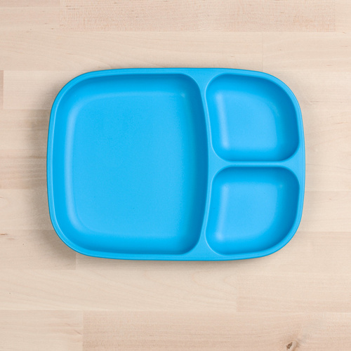 Re-Play Large Divided Tray Plate - Sky Blue