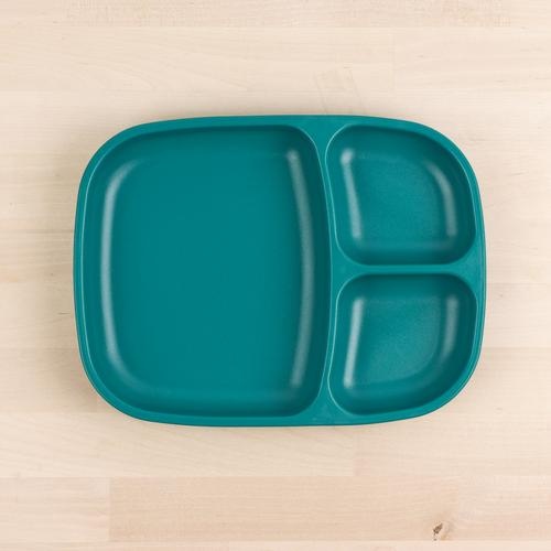 Re-Play Large Divided Tray Plate - Teal