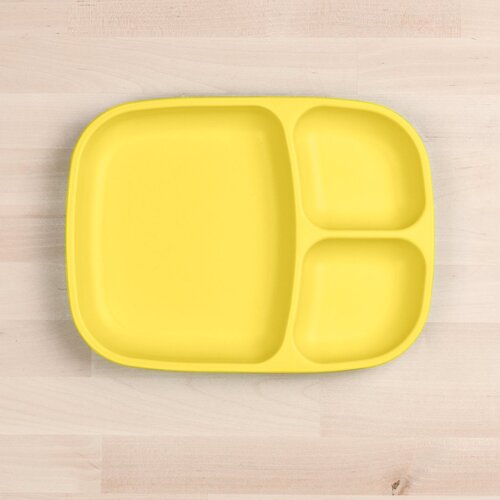 Re-Play Large Divided Tray Plate - Yellow
