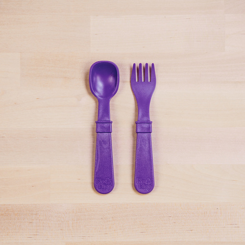 Re-Play Fork And Spoon Set - Amethyst