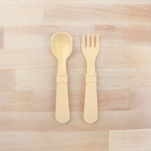 Re-Play Fork And Spoon Set - Lemon Drop