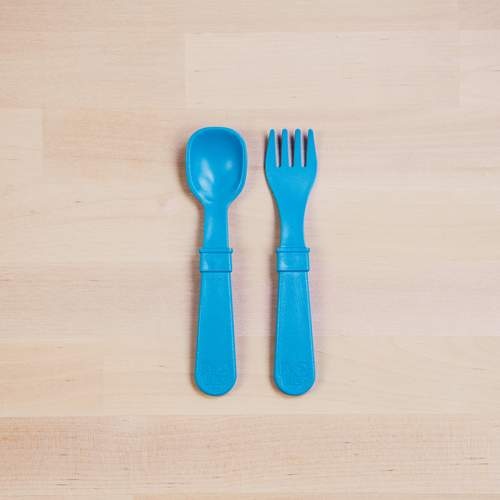 Re-Play Fork And Spoon Set - Sky Blue