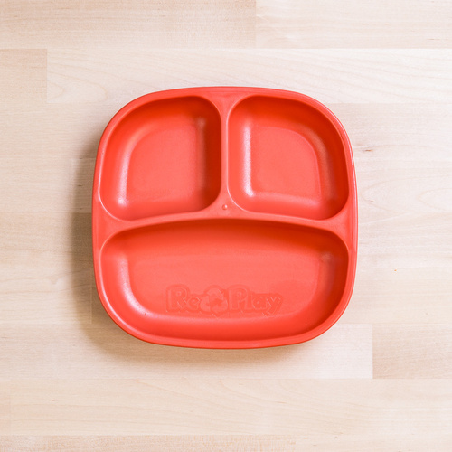 Re-Play Small Divided Plate Tray - Red