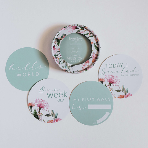 Wattle And Sage Reversible Milestone Cards 