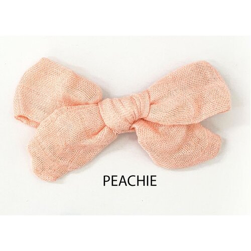 Sadie Bow Hair Clip - Peachy