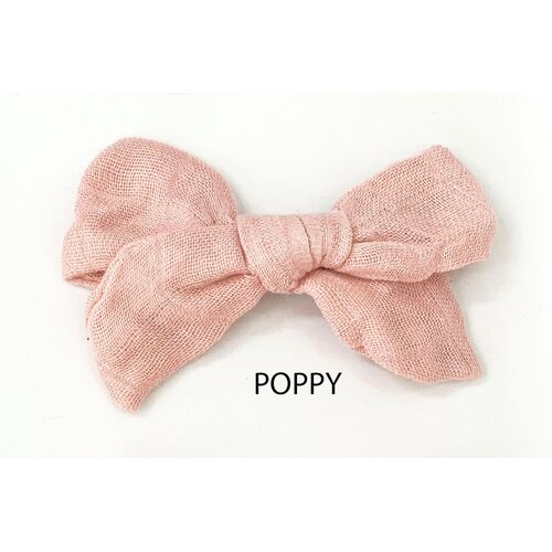 Sadie Bow Hair Clip - Poppy