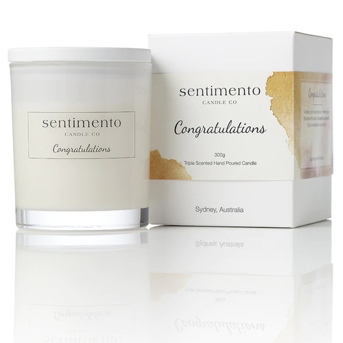 Scented Hand Poured Candle - Congratulations