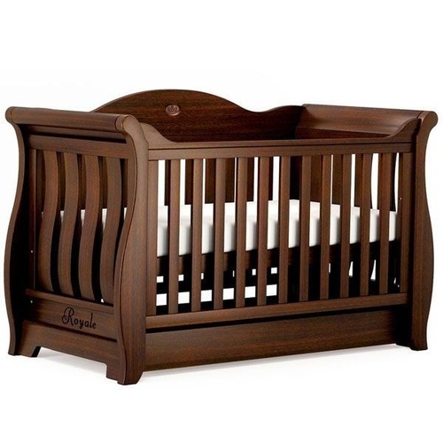Boori Sleigh Royale Cot Bed + Mattress - Coffee