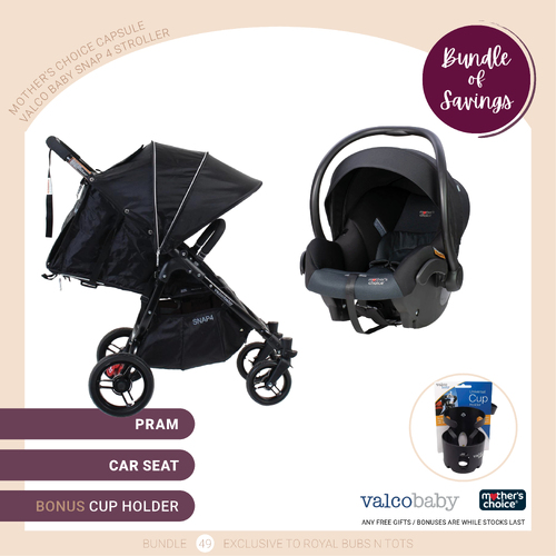 Valco Baby Snap 4 Stroller And Mother's Choice Capsule + Base Travel System Combo