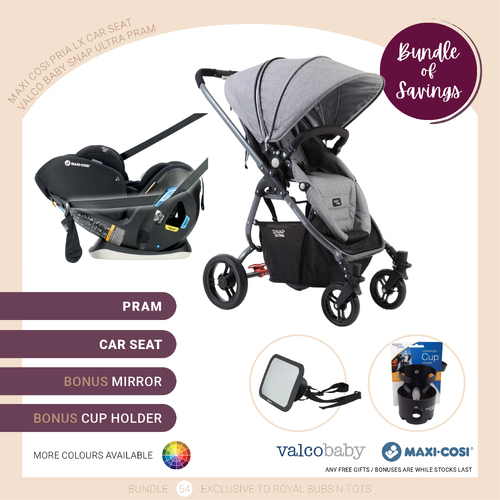 Valco Baby Snap Ultra Pram And Maxi Cosi Pria LX Car Seat Bundle