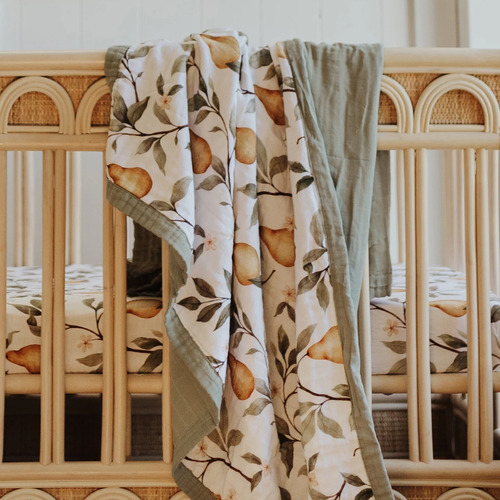 Snuggly Blanket/Cot Quilt - Whimsical Pear