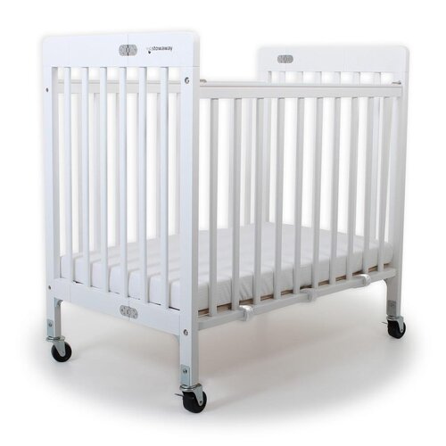 Stowaway Foldable Wooden Cot - White