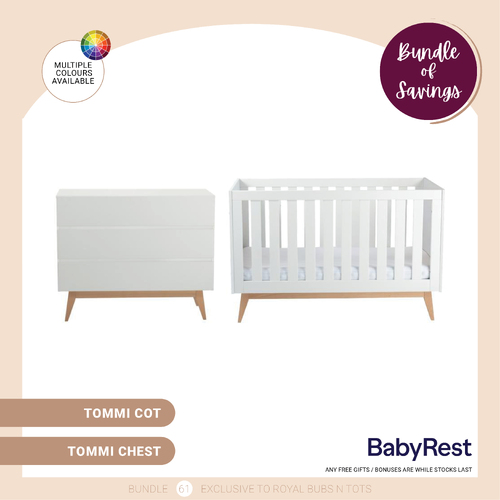 Babyrest Tommi Nursery Package - Oak/White