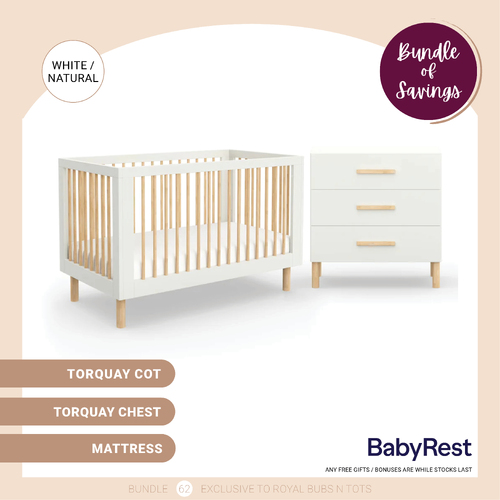 Babyrest Torquay Package - White/Natural