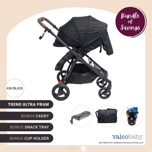 Valco Baby Trend Ultra Pram - Ash Black 