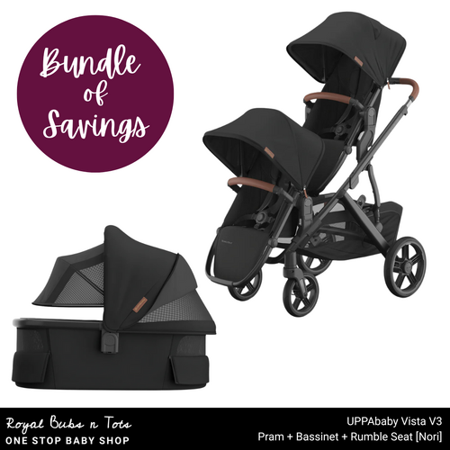 Pram Bundle | UPPAbaby Vista V3 | Pram + Bassinet + Rumble Seat [Nori]