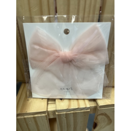 Valentina Bow Clip - Light Pink