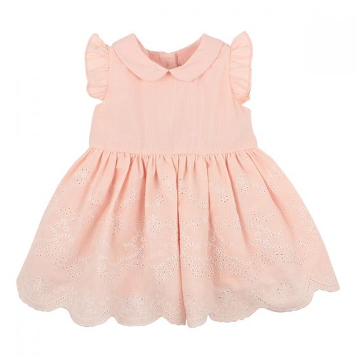 Millie Broidery Dress - Pale Pink