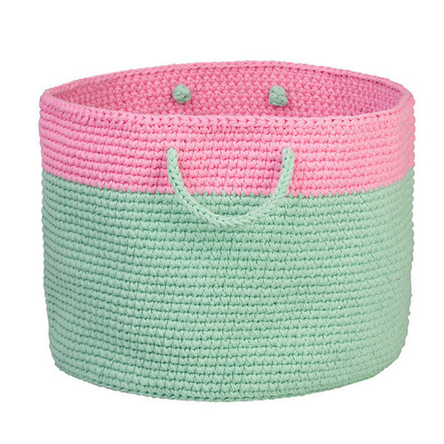 Pink and Mint Storage Basket